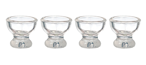 Small Clear Egg Cups Set, 4 pc.